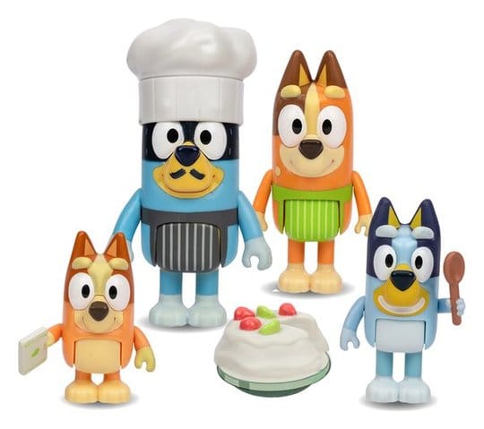Bluey Lets Play Figuras 4-pack Chef Pavlova Frikytopia