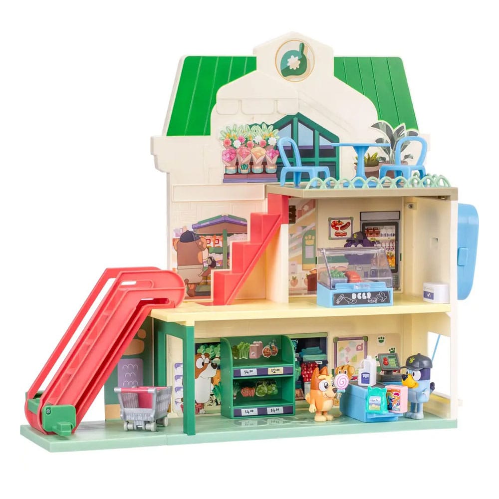 Bluey Set de juego Minifiguras Bluey Let's Play Chef Supermercado Frikytopia