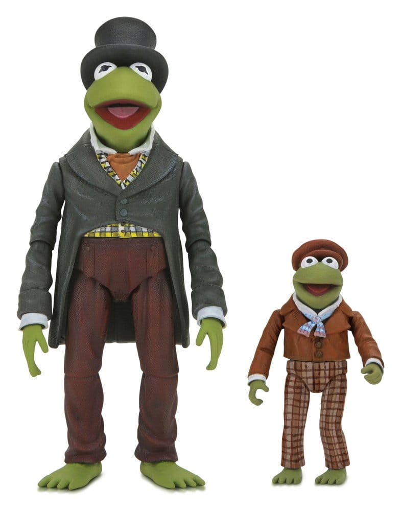 Los Muppets en Cuento de Navidad Ultimate pack de 2 Figuras Kermit as Bob Cratchit & Robin as Tiny Tim 18 cm