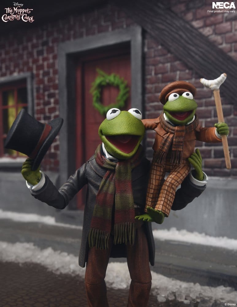 Los Muppets en Cuento de Navidad Ultimate pack de 2 Figuras Kermit as Bob Cratchit & Robin as Tiny Tim 18 cm