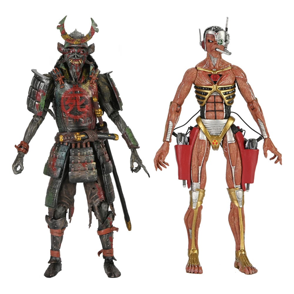 Iron Maiden Future Past World Tour Ultimate Figuras pack de 2 Senjutsu Eddie and Somewhere in Time Eddie 18 cm
