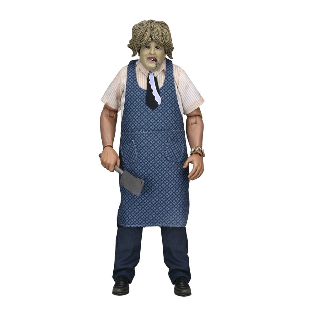 La Matanza de Texas Clothed Figura Leatherface with Old Lady Mask 20 cm Frikytopia