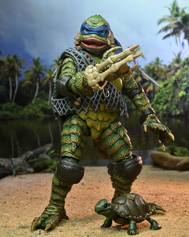 Universal Monsters/Teenage Mutant Ninja Turtles Figura Leonardo as the Creature 18 cm Frikytopia