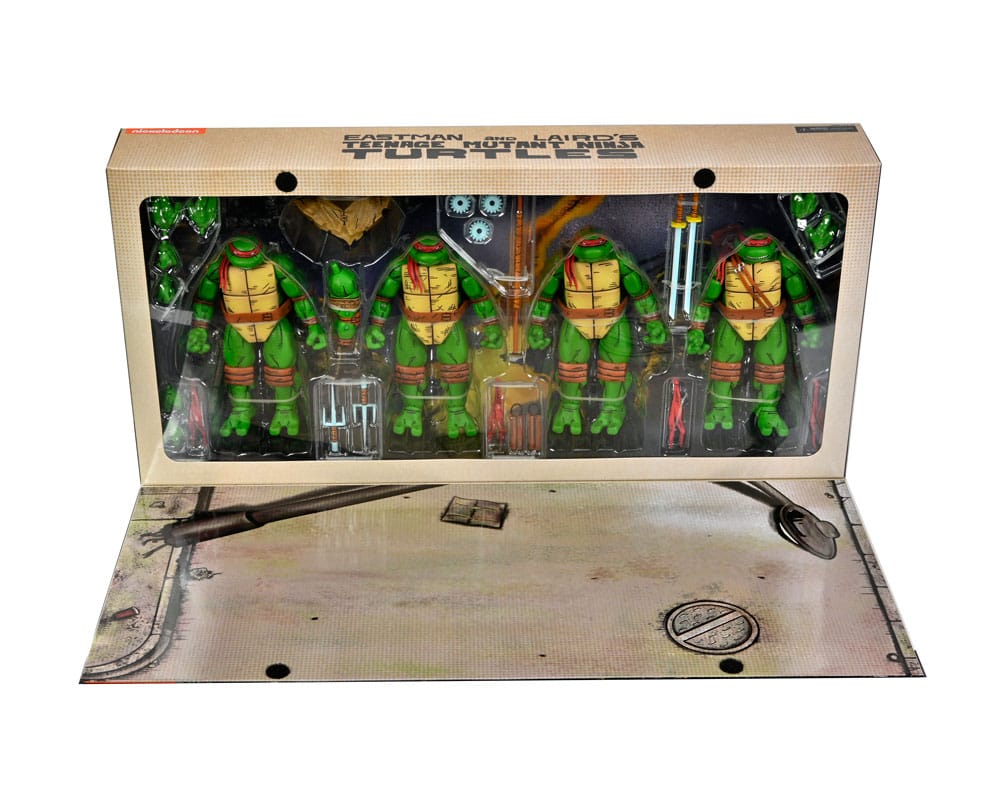Teenage Mutant Ninja Turtles (Mirage Comics) pack de 4 Figuras Leonardo, Raphael, Michelangelo, Donatello 18 cm