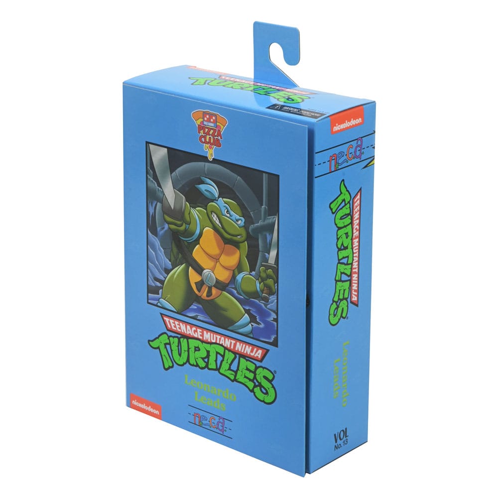 Figura neca teenage mutant ninja turtles cartoon ultimate leonardo vhs scale action 18cm