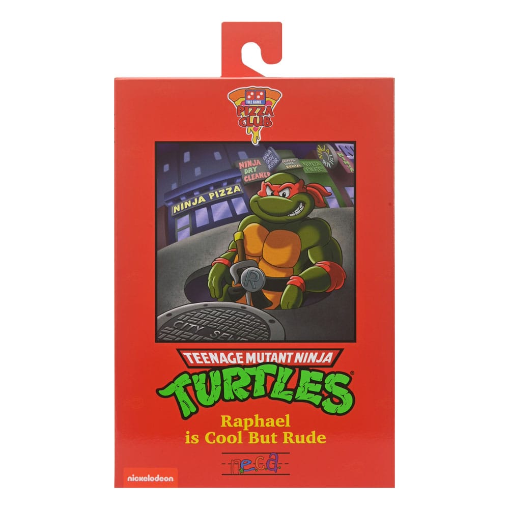 Figura neca teenage mutant ninja turtles cartoon ultimate raphael vhs scale action 18cm