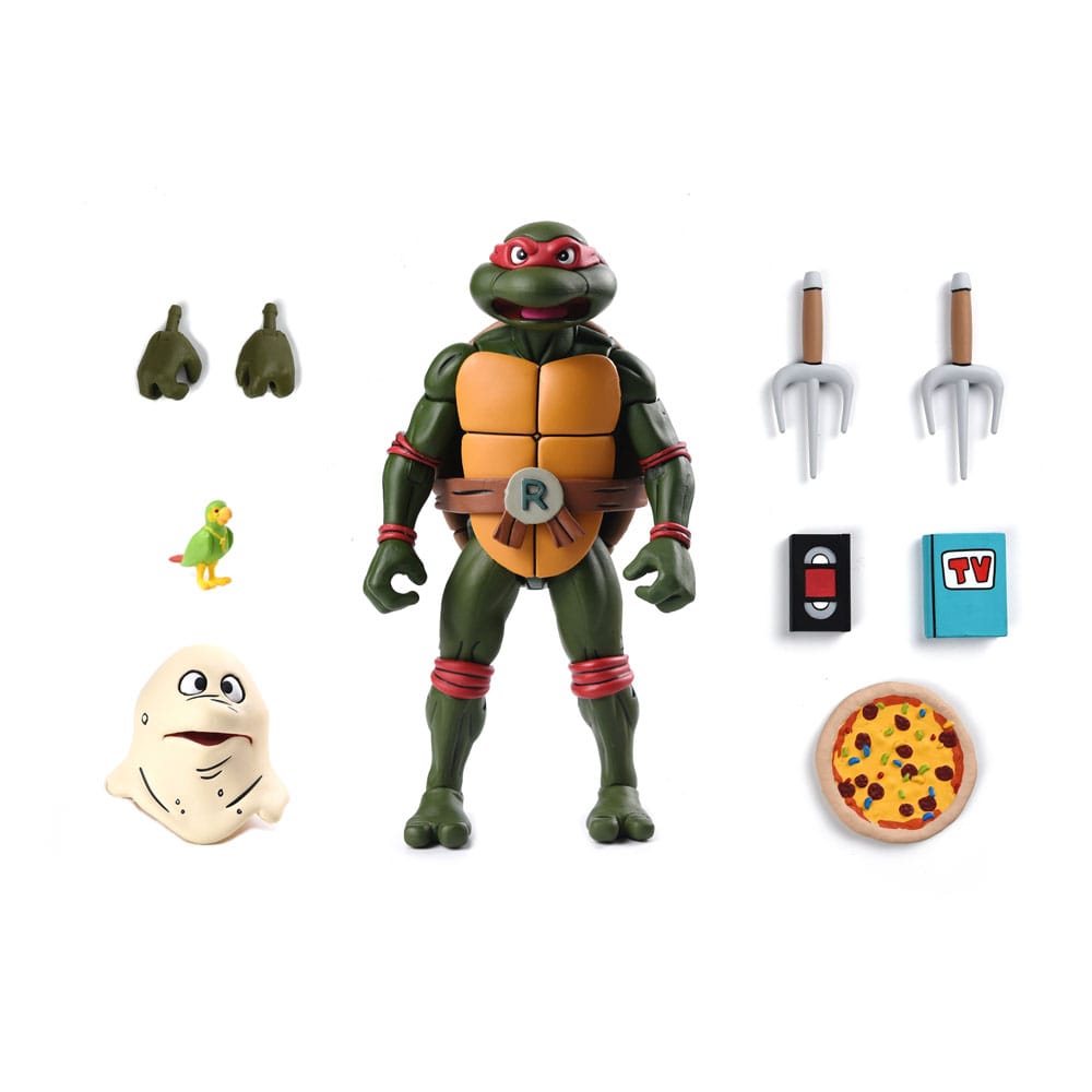 Figura neca teenage mutant ninja turtles cartoon ultimate raphael vhs scale action 18cm