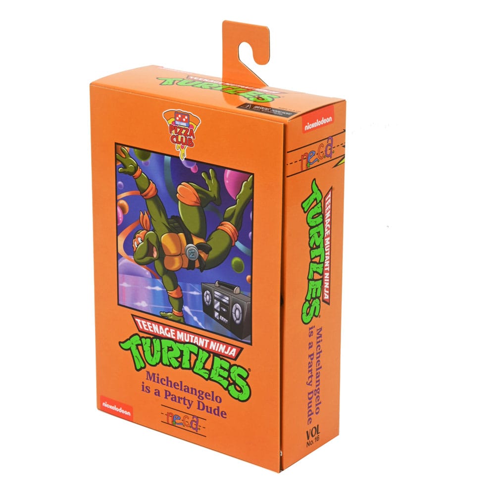 Figura neca teenage mutant ninja turtles cartoon ultimate michelangelo vhs scale action 18cm