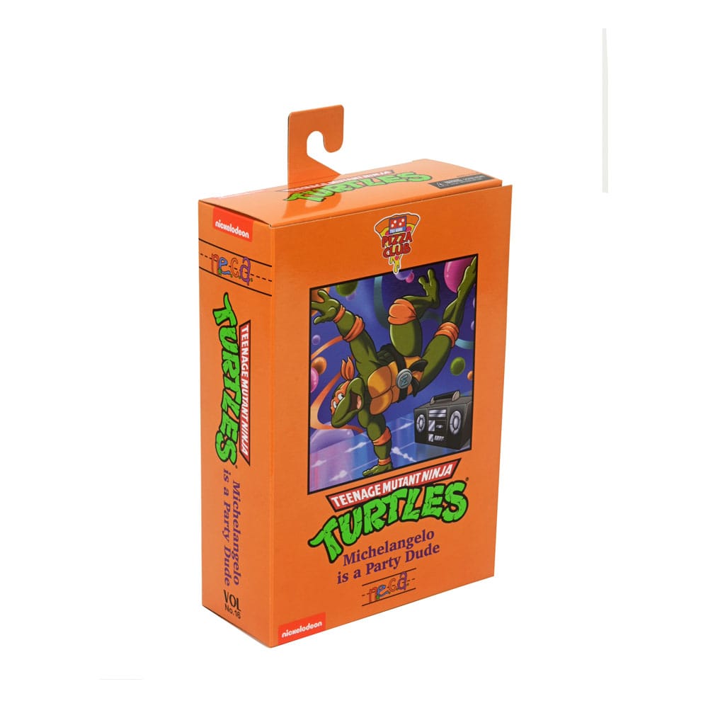 Figura neca teenage mutant ninja turtles cartoon ultimate michelangelo vhs scale action 18cm