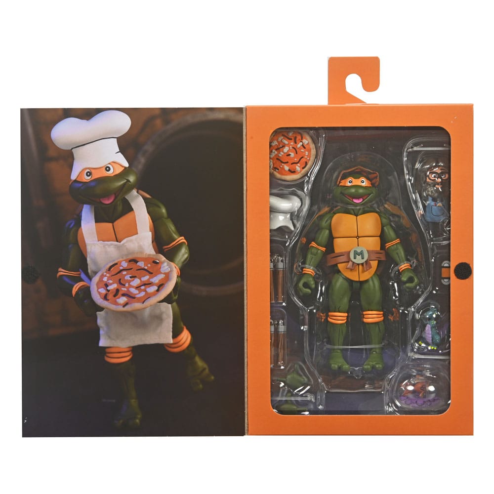 Figura Ultimate Michelangelo VHS Cartoon Tortugas Ninja 18 cm