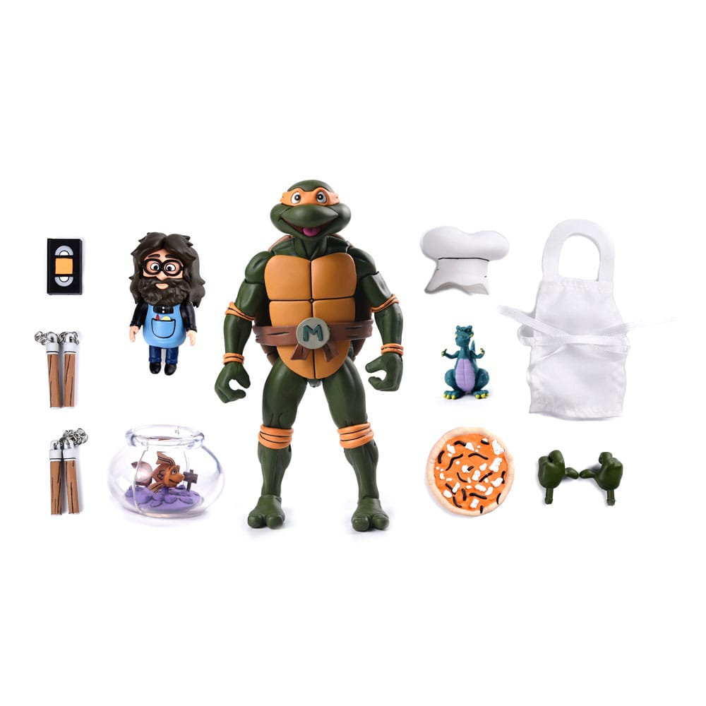 Figura Ultimate Michelangelo VHS Cartoon Tortugas Ninja 18 cm
