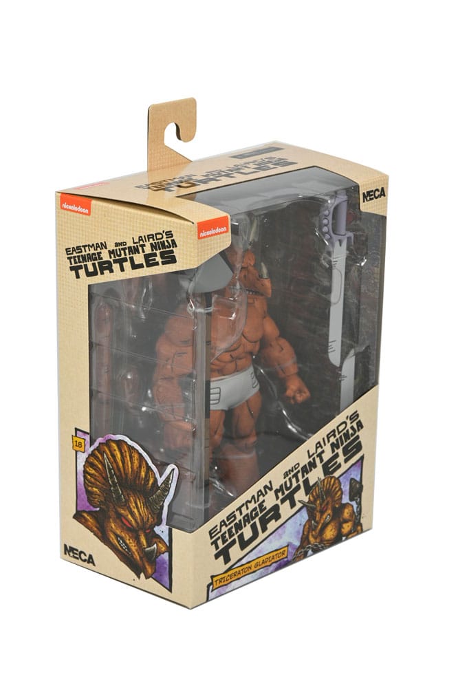 Figura neca teenage mutant ninja turtles mirage comics triceraton gladiator scale action 18cm