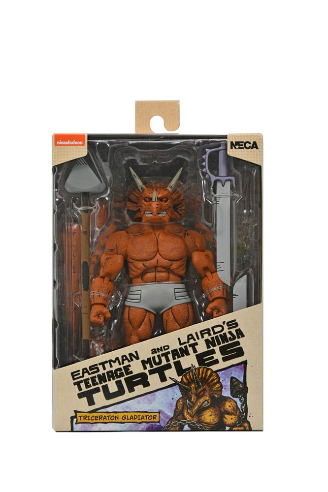 Figura neca teenage mutant ninja turtles mirage comics triceraton gladiator scale action 18cm