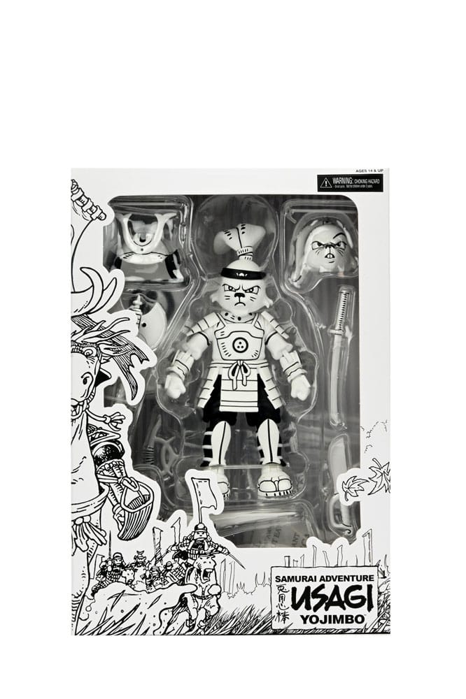 Figura neca usagi yojimbo black & white ver. scale action 18cm