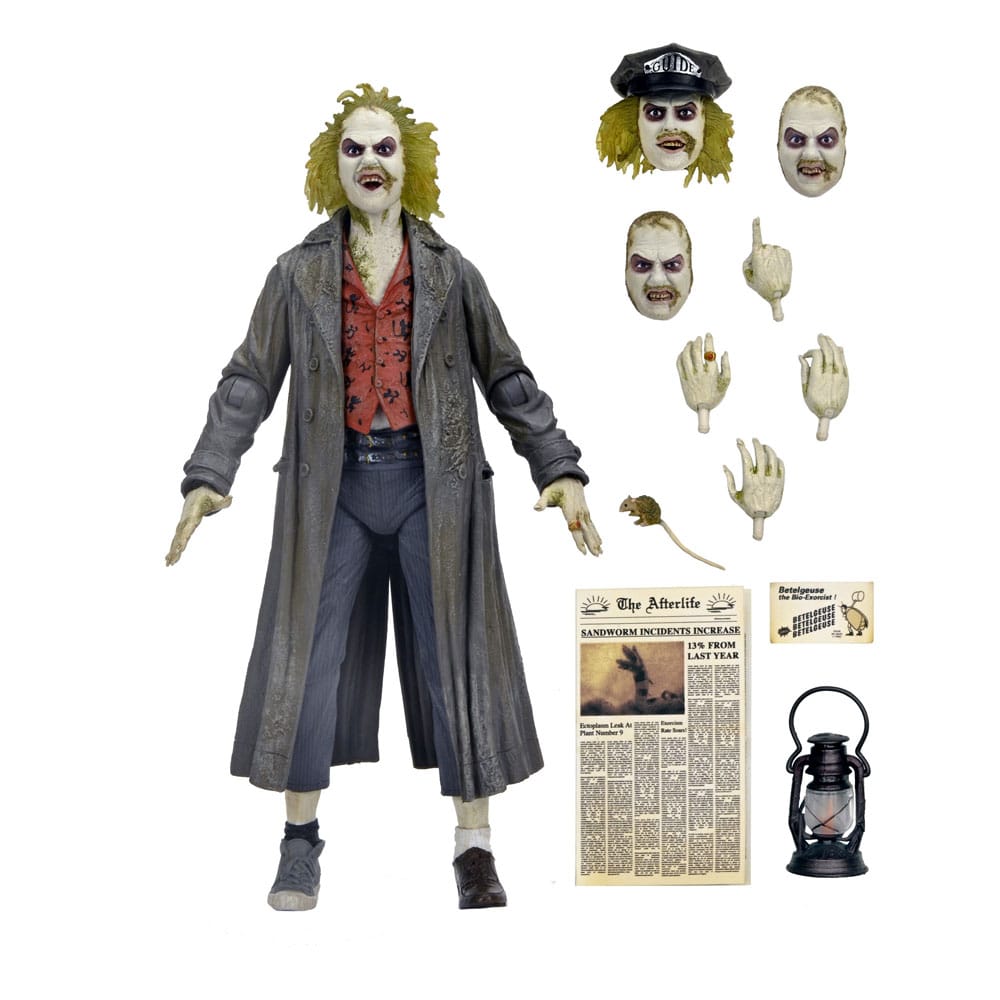Ultimate beetlejuice tour guide the bio - exorcist scale action fig. 18 cm beetlejuice 1988