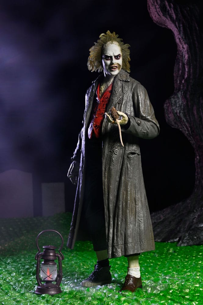 Ultimate beetlejuice tour guide the bio - exorcist scale action fig. 18 cm beetlejuice 1988