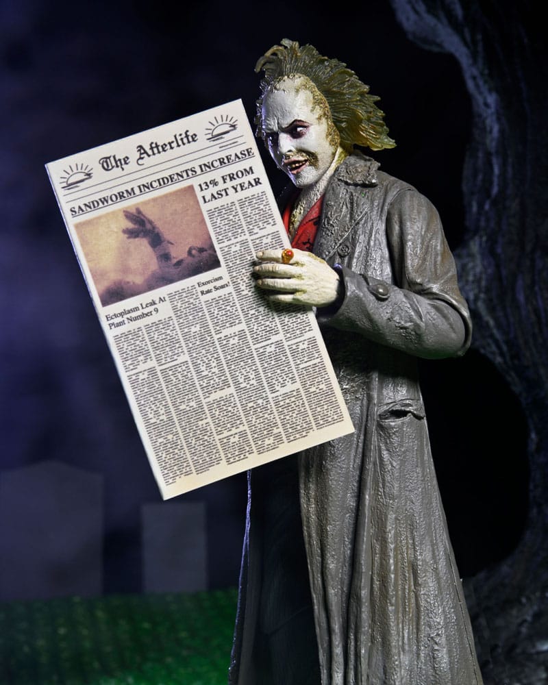 Ultimate beetlejuice tour guide the bio - exorcist scale action fig. 18 cm beetlejuice 1988