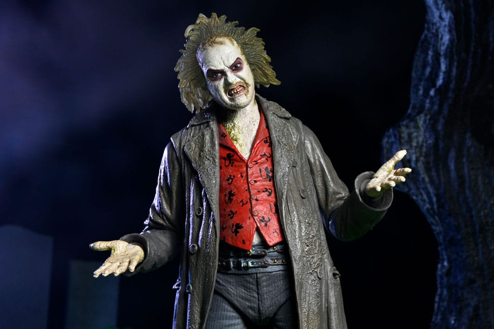Ultimate beetlejuice tour guide the bio - exorcist scale action fig. 18 cm beetlejuice 1988