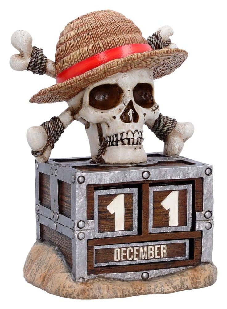 One Piece Calendario perpetuo Luffy Jolly Roger 16 cm