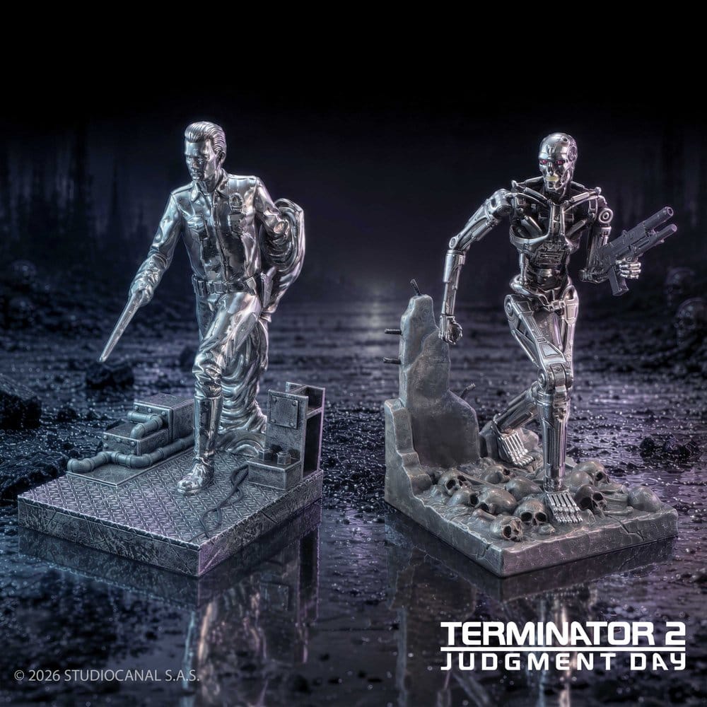 Terminator 2 Sujetalibros T-1000 vs T-800 19 cm