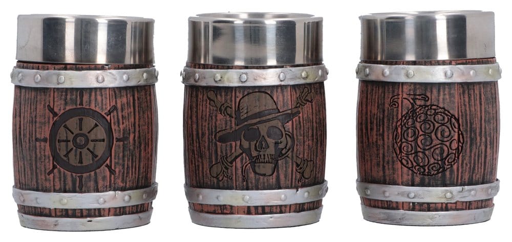 One Piece Jogo de Copos de Chupito Barrel 8 cm Frikytopia