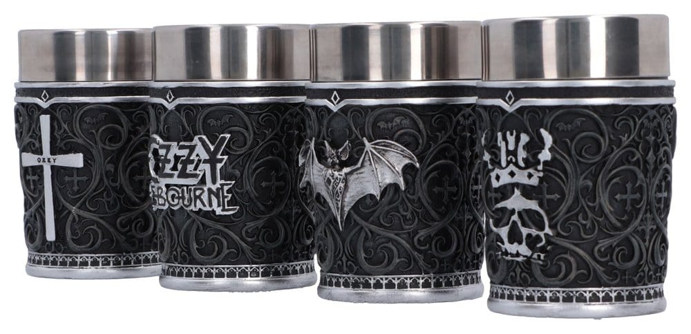 Ozzy Osbourne Jogo de copos de chupito Prince of Darkness 9 cm