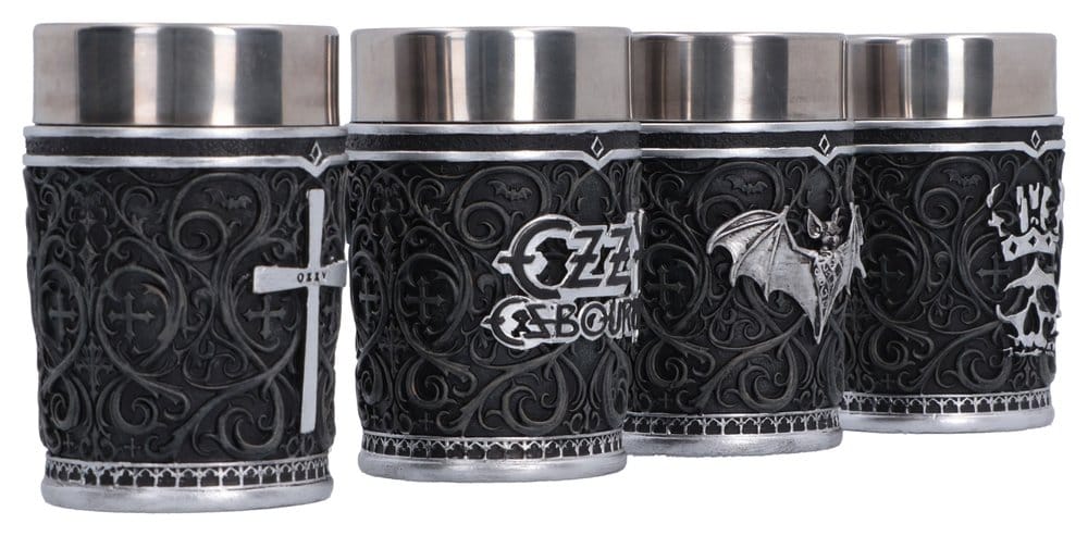 Ozzy Osbourne Jogo de copos de chupito Prince of Darkness 9 cm