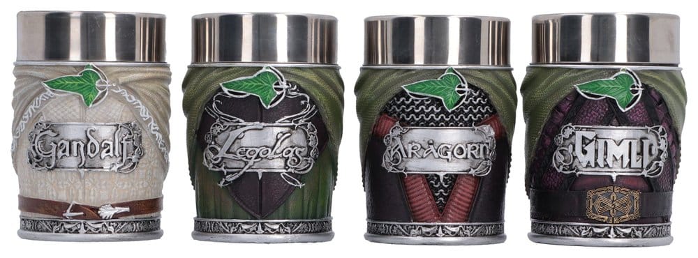 O Senhor dos Anéis Jogo de mini canecas The Fellowship 4 cm