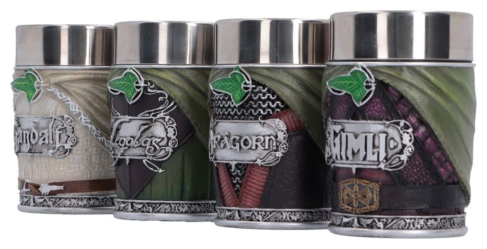 O Senhor dos Anéis Jogo de mini canecas The Fellowship 4 cm