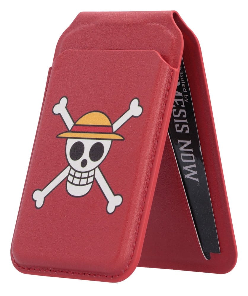 One Piece Portatarjetas Luffy Jolly Roger (Red) 10 cm Frikytopia