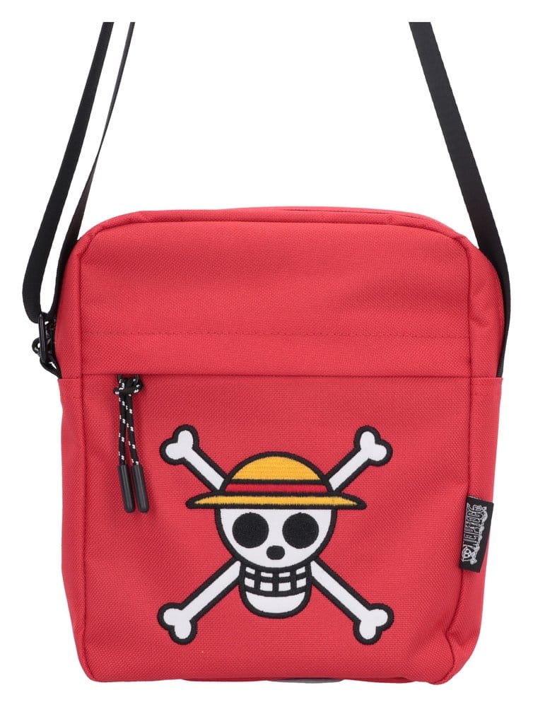 One Piece Bolso bandolera Luffy Jolly Roger (Red) 23 cm Frikytopia