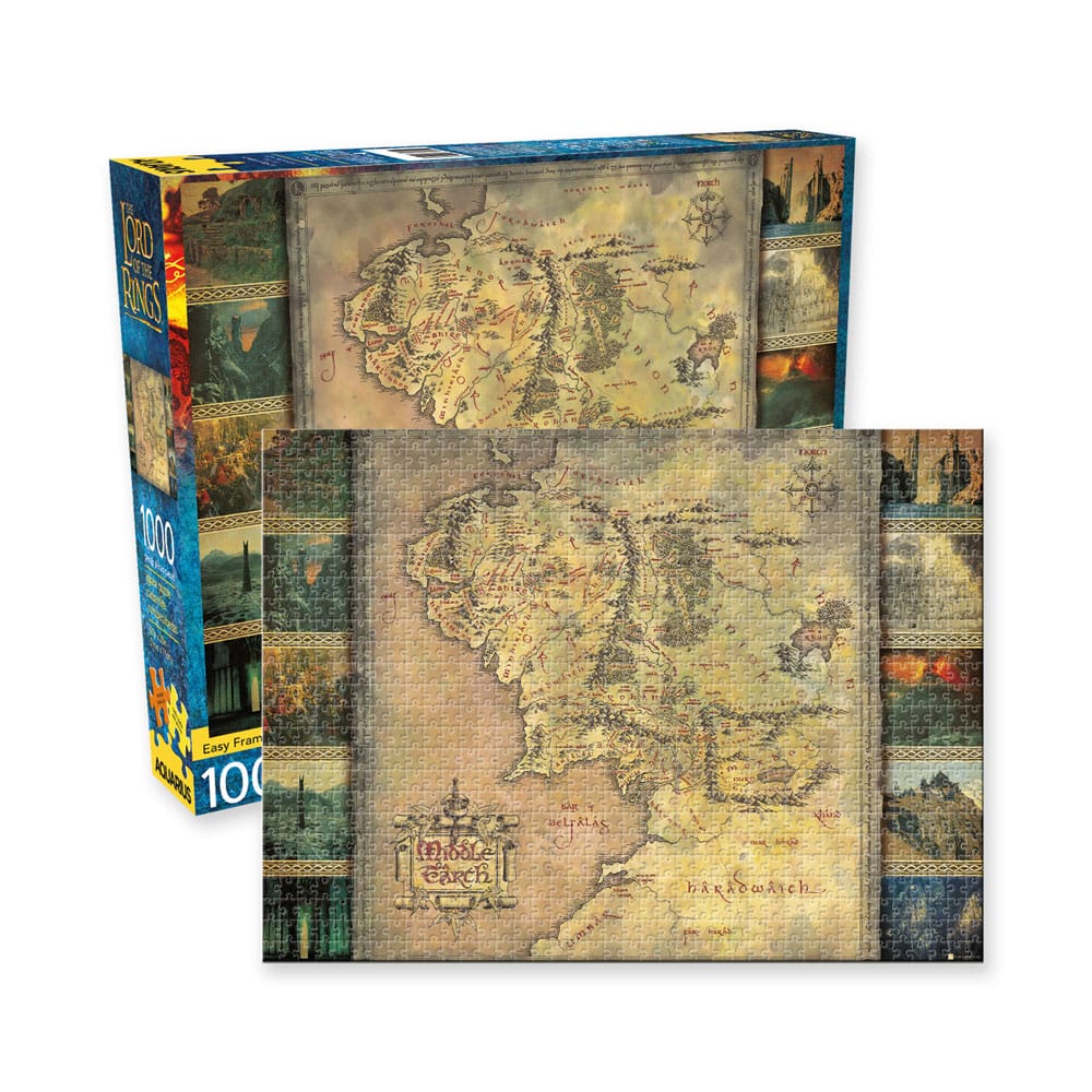 El Señor de los Anillos Puzzle Map (1000 piezas) Frikytopia