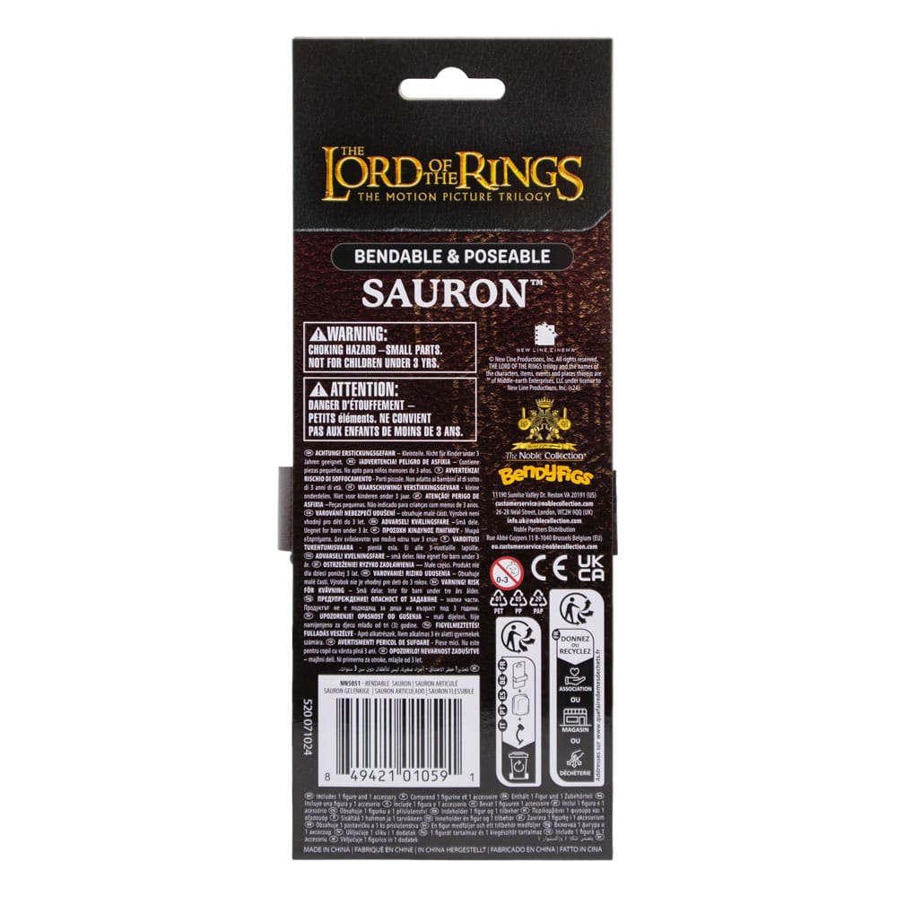Figura the noble collection bendyfigs el señor de los anillos sauron
