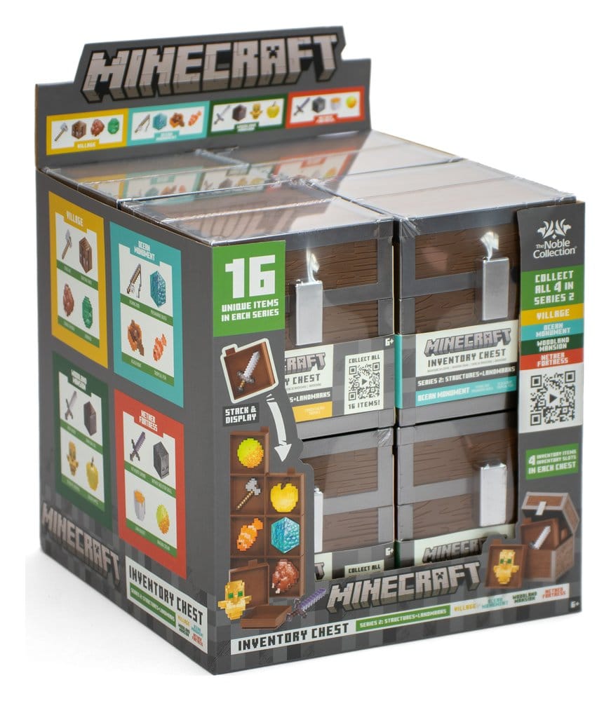 Minecraft Figuras Mini Loot Chest Series 2 Blind Box Expositor (16) Frikytopia