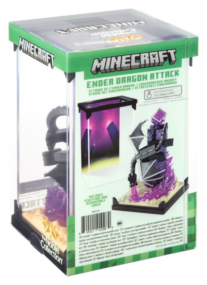 Minecraft Figura Diorama Ender Dragon Attack 18 cm