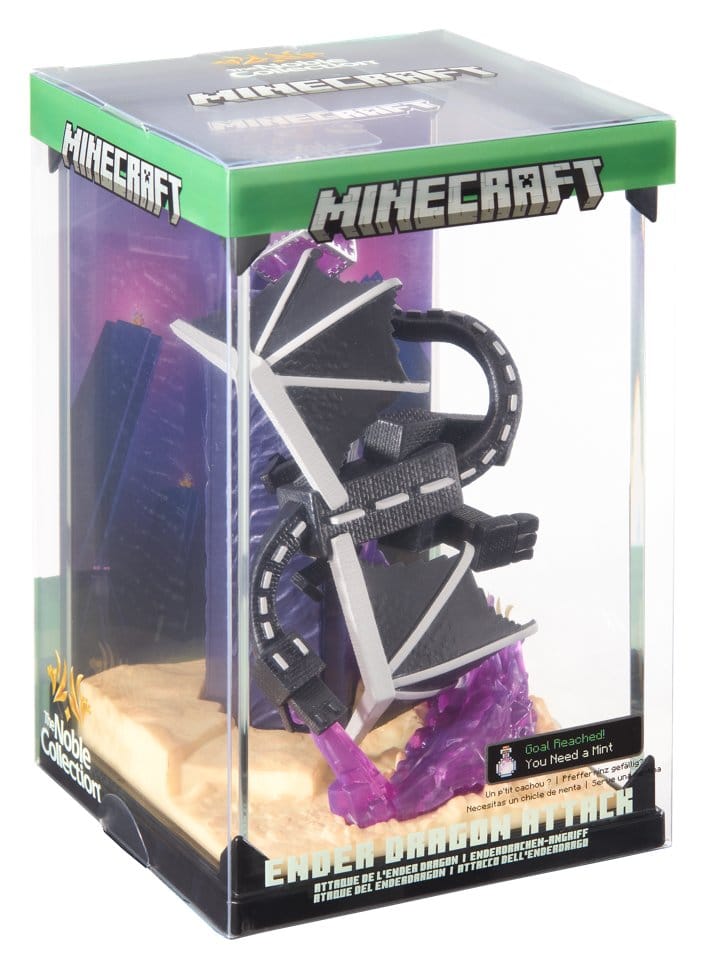 Minecraft Figura Diorama Ender Dragon Attack 18 cm