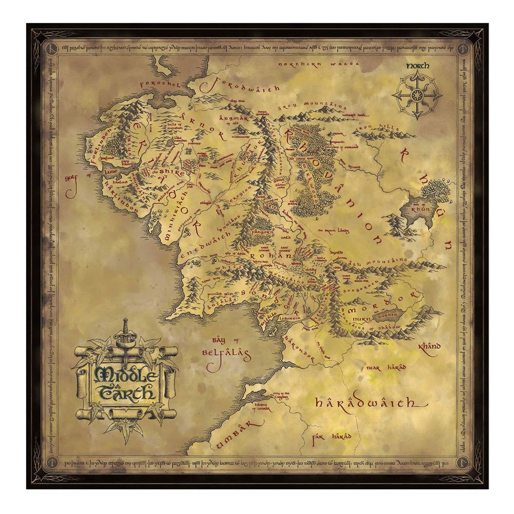El Señor de los Anillos Puzzle Middle Earth (1000 piezas) Frikytopia