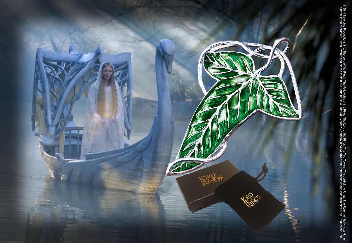 El Señor de los Anillos Broche Hoja Élfica (bañado en plata) Frikytopia