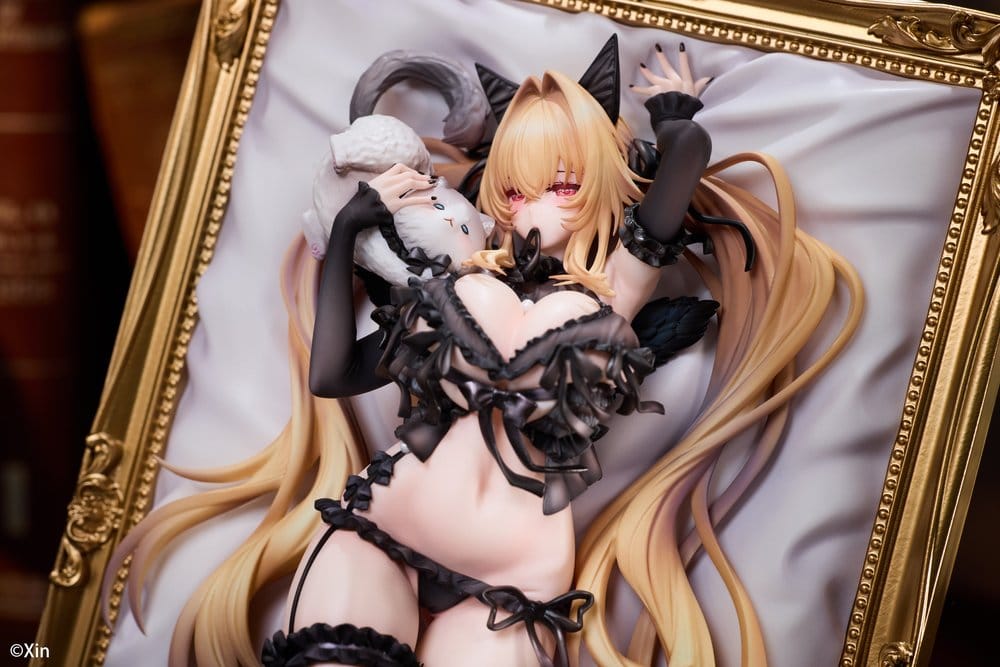 Original Character Figura PVC 1/7 Stella Black Cat Ver. Deluxe Edition 27 cm
