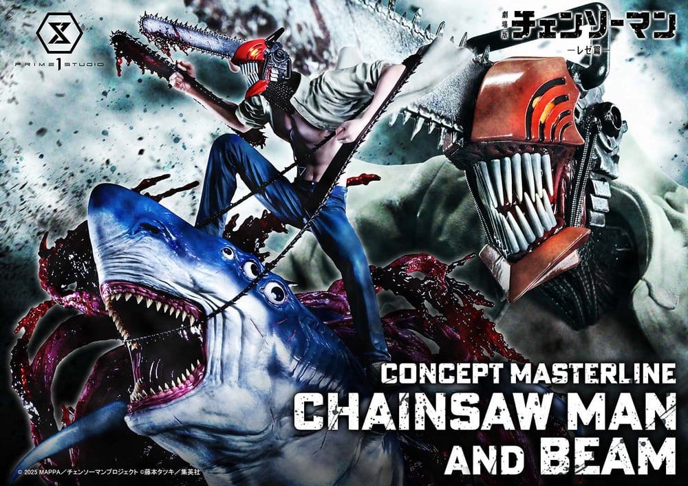 Chainsaw Man Concept Masterline Series Estatua 1/6 Chainsaw Man & Beam Bonus Version 73 cm
