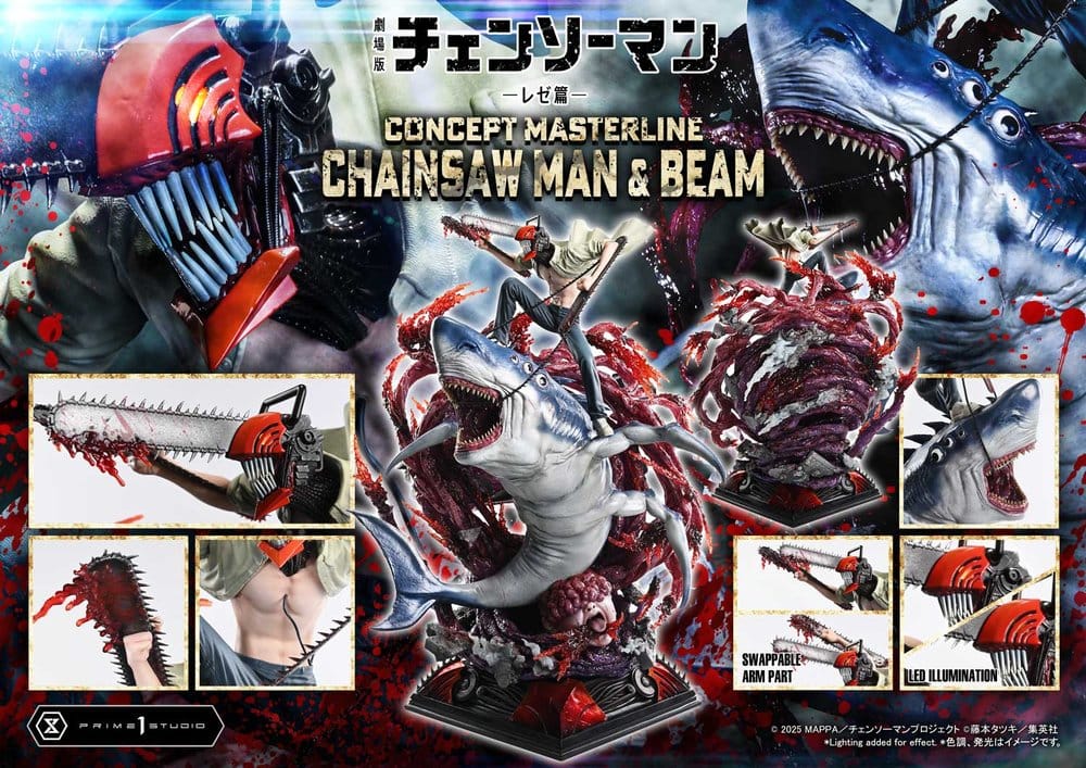 Chainsaw Man Concept Masterline Series Estatua 1/6 Chainsaw Man & Beam Bonus Version 73 cm