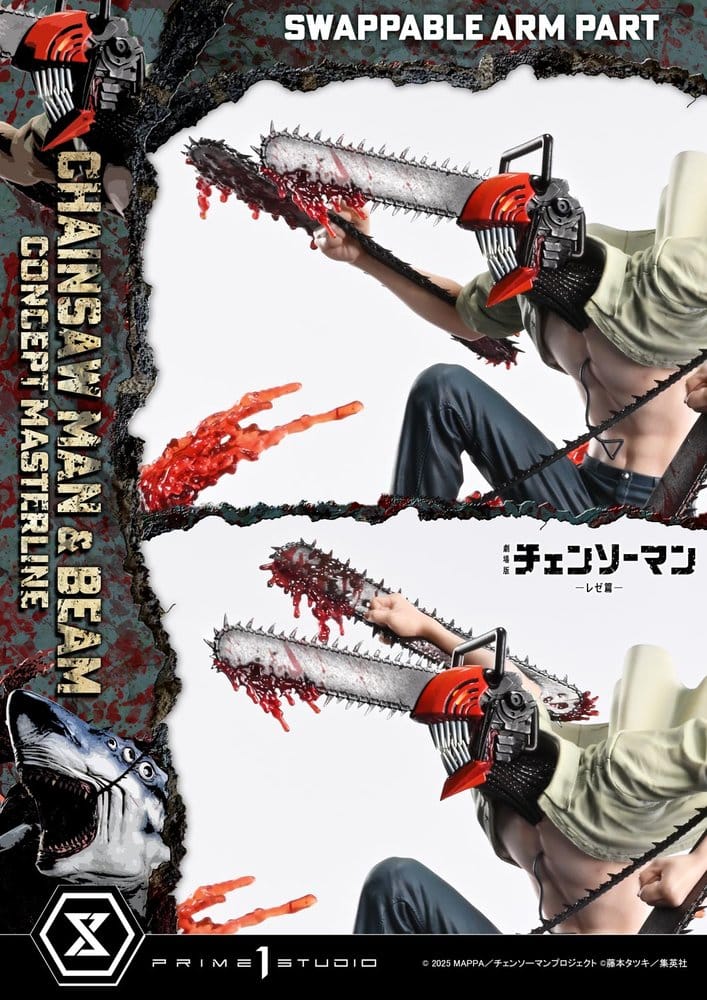 Chainsaw Man Concept Masterline Series Estatua 1/6 Chainsaw Man & Beam Bonus Version 73 cm