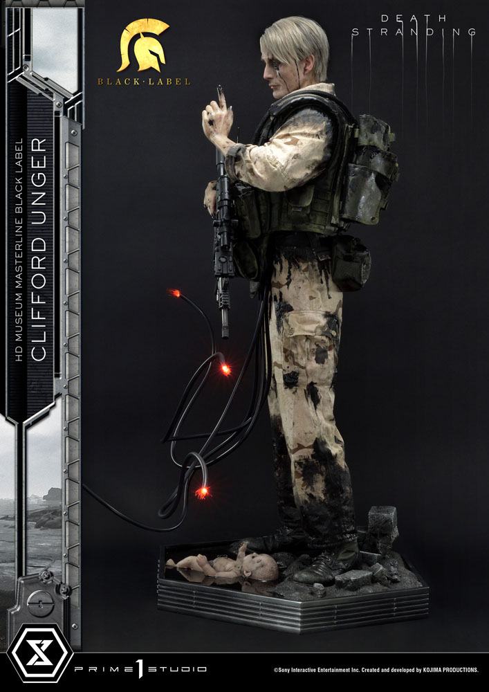Death Stranding Estatua 1/2 Clifford Unger Black Label 103 cm