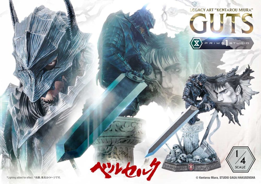 Berserk Legacy Art "Kentarou Miura" Estátua 1/4 Guts 74 cm