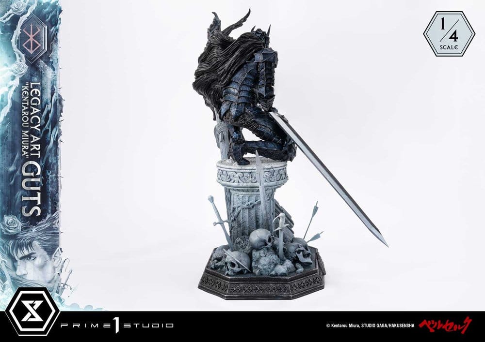 Berserk Legacy Art "Kentarou Miura" Estátua 1/4 Guts 74 cm