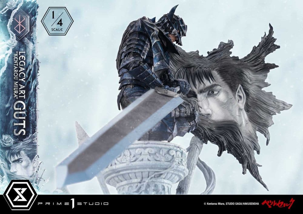 Berserk Legacy Art "Kentarou Miura" Estátua 1/4 Guts 74 cm