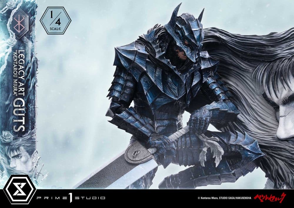 Berserk Legacy Art "Kentarou Miura" Estátua 1/4 Guts 74 cm