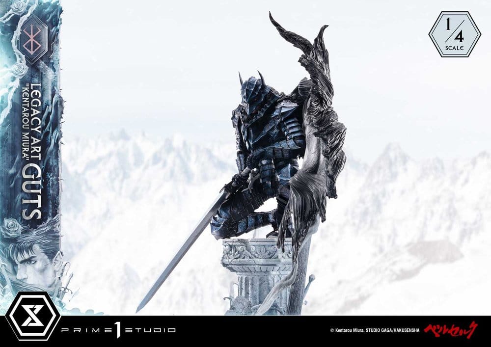 Berserk Legacy Art "Kentarou Miura" Estátua 1/4 Guts 74 cm