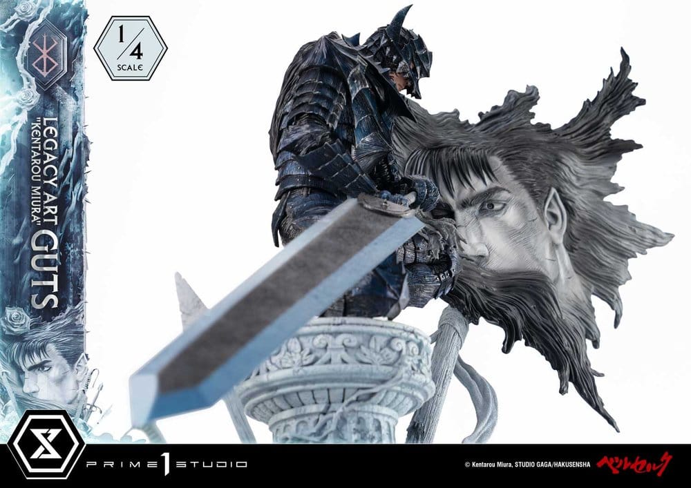 Berserk Legacy Art "Kentarou Miura" Estátua 1/4 Guts 74 cm