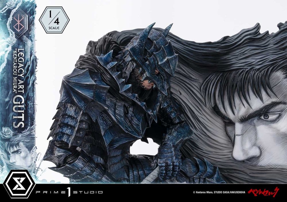 Berserk Legacy Art "Kentarou Miura" Estátua 1/4 Guts 74 cm